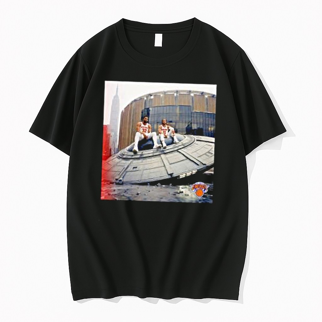 Original Karl Anthony Towns And Jalen Brunson New York Knicks Ufo Nba Tshirts