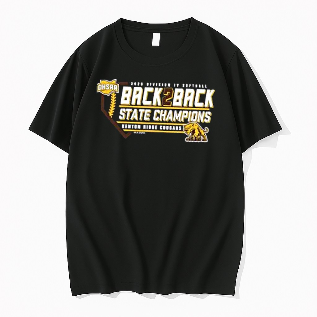Original Kenton Ridge Cougars 2026 Ohsaa Softball Division 4 Back2back State Champions Tshirts