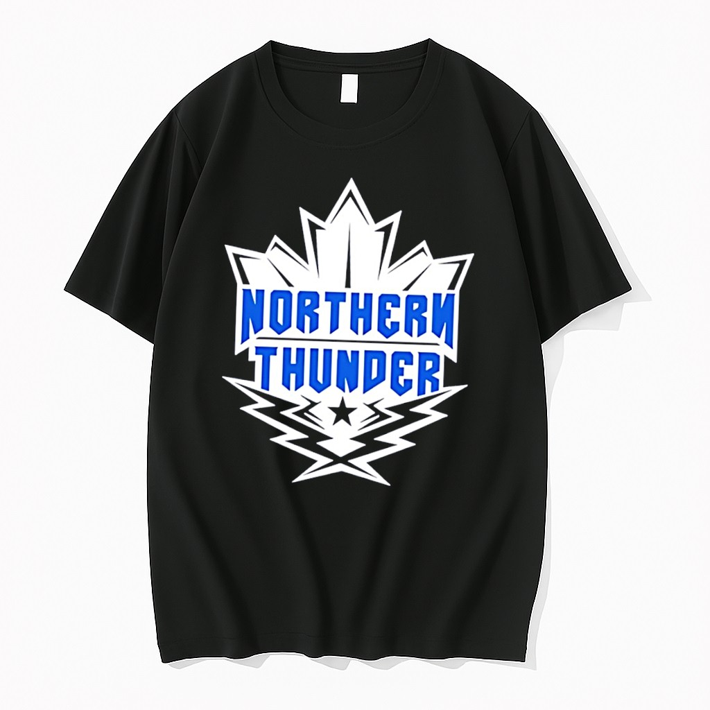 Original London Lighting Northern Thunder Maple Background Tee Tshirts
