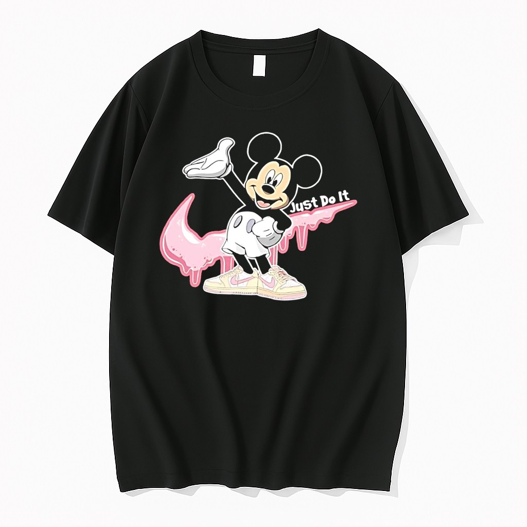 Original Mickey Mouse Drip Nike Just Do It Black Tshirts