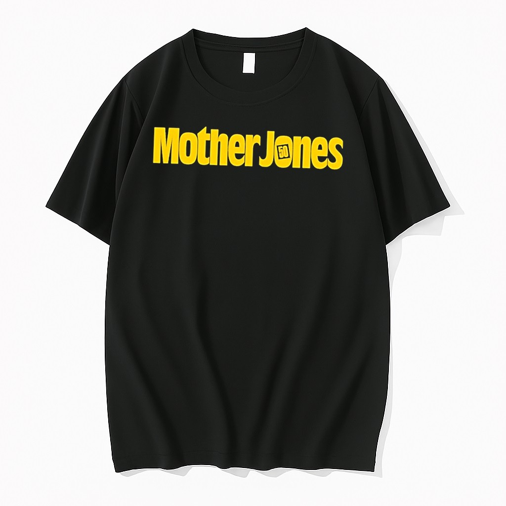 Original Mother Jones 50th Anniversary Logo Tee Tshirts