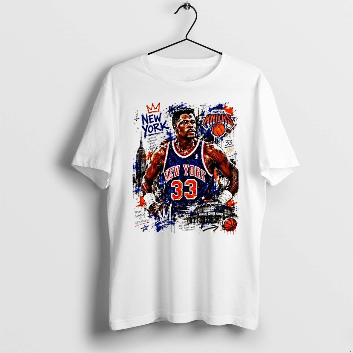 Original Patrick Ewing New York Knicks Nba New York Defense Rebounds Heart Legacy Tshirts