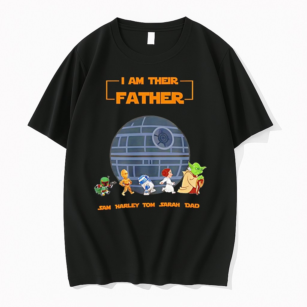 Original Personalized Name Star Wars Dad I Am Their Fathers Day Tshirts