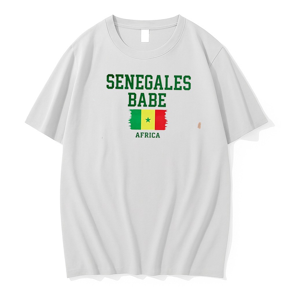 Original Senegalese Babe Africa Flag Heritage Tee Tshirts