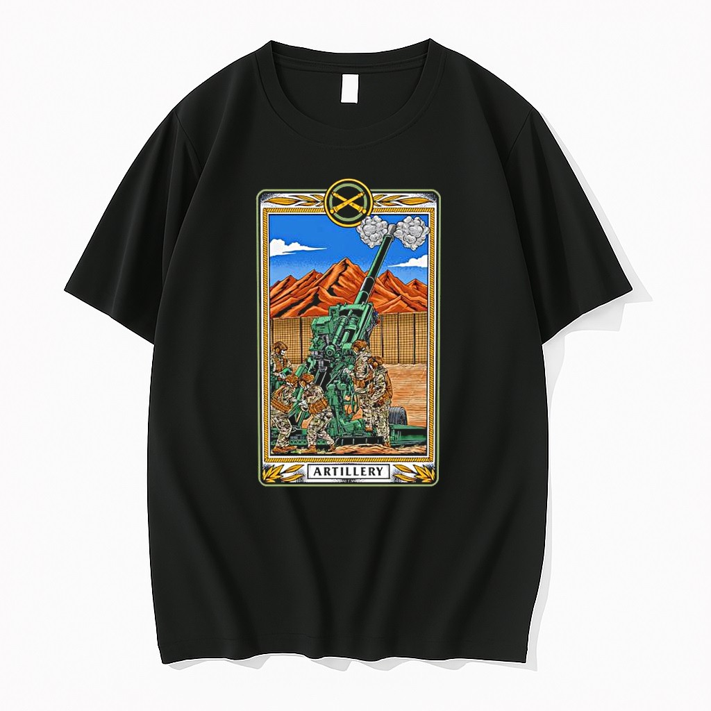 Original Us Army Artillery Soldiers Howitzer Cannon Field Gun Military Service Tshirts
