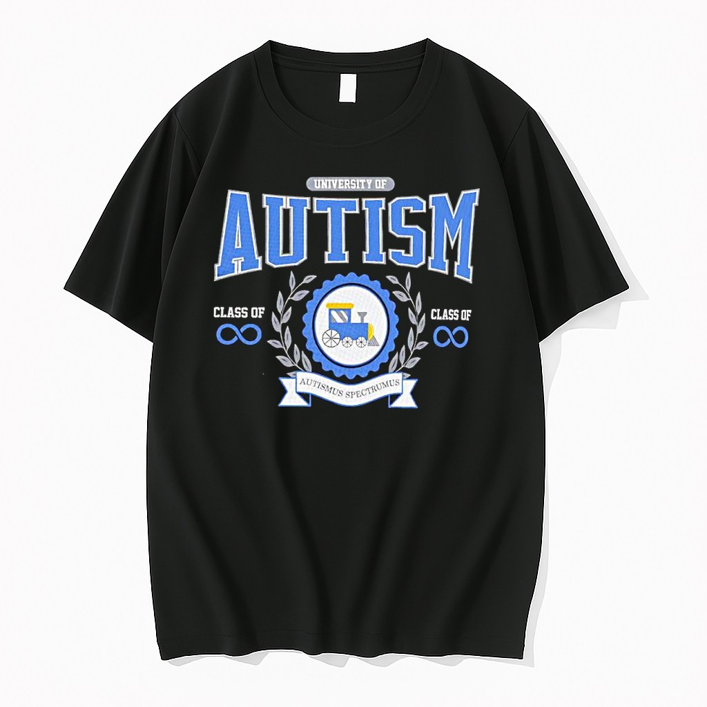 Original University Of Autism Class Of Infinity Train Autismus Spectrumus Logo Tshirts