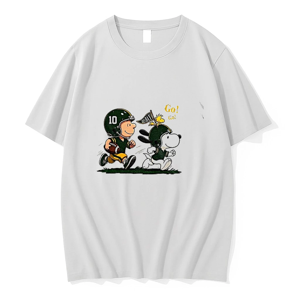 Premium Charlie Brown And Snoopy Green Bay Packers Football Character Go Go Tshirts