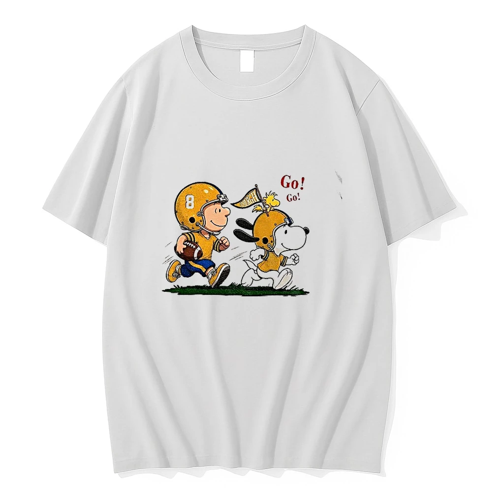 Premium Charlie Brown And Snoopy Peanuts Football Players Go Go With Pittsburgh Tshirts