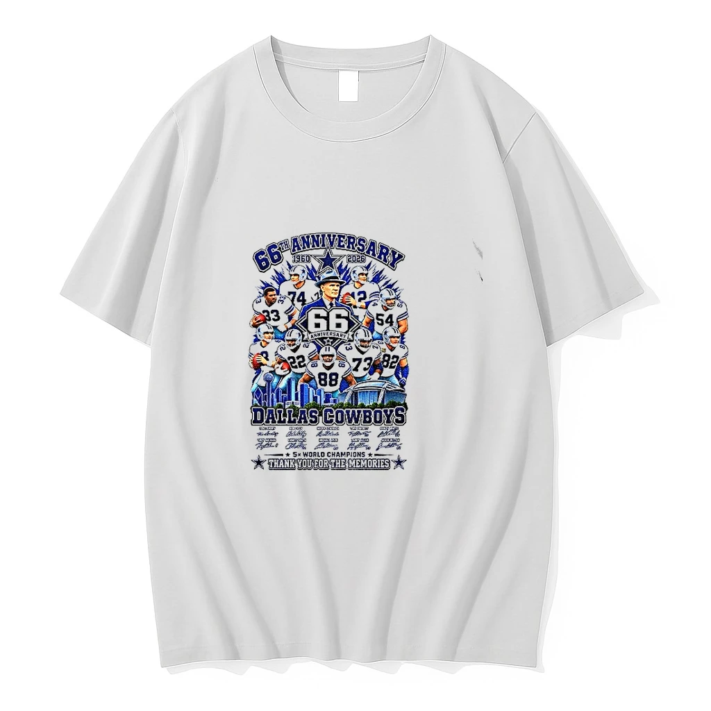 Premium Dallas Cowboys 1960 2026 66th Anniversary 5x World Champions Thank You For The Memories Tshirts