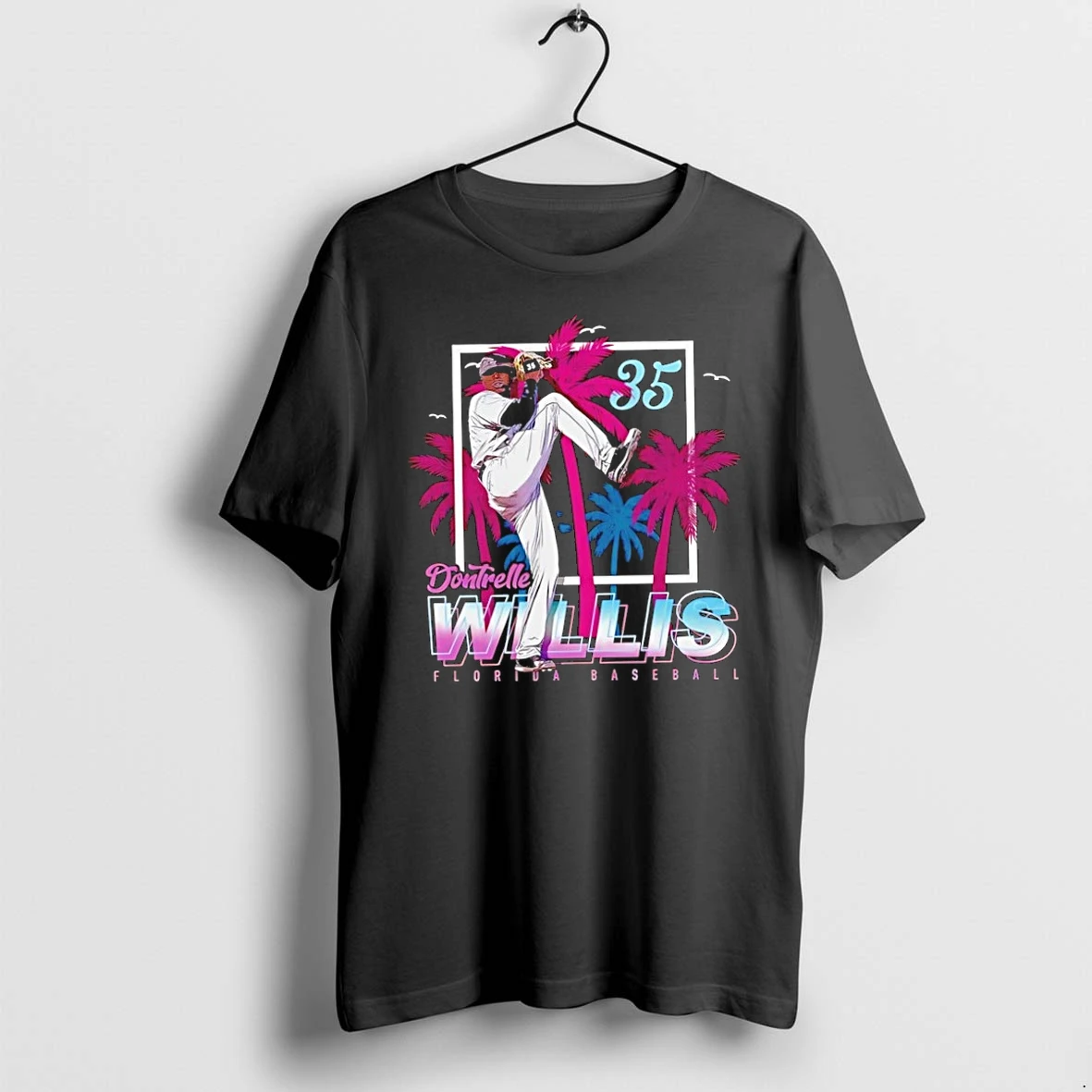 Premium Dontrelle Willis 35 Florida Marlins Baseball Palm Trees Tshirts