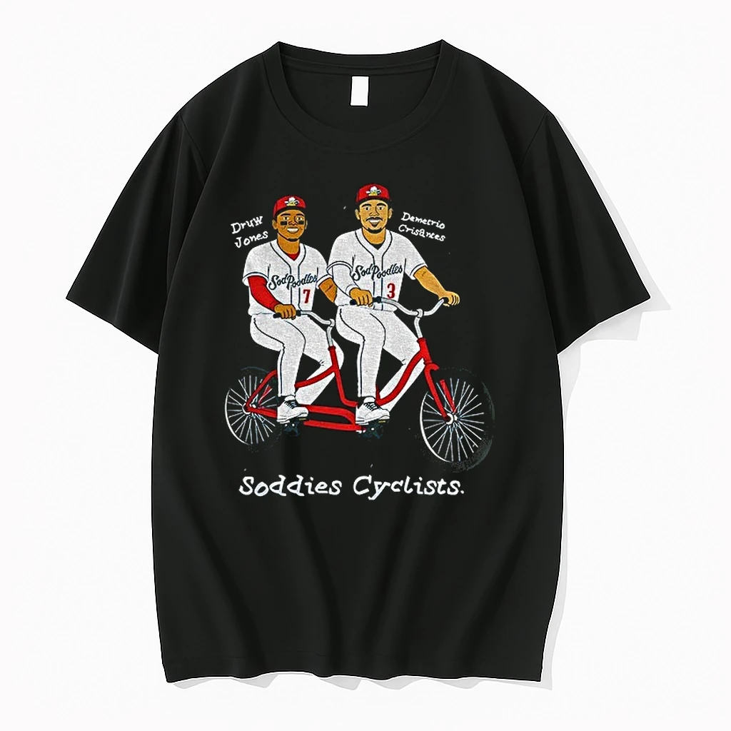 Premium Druw Jones And Demetrio Crisantes Soddies Cyclists Tshirts