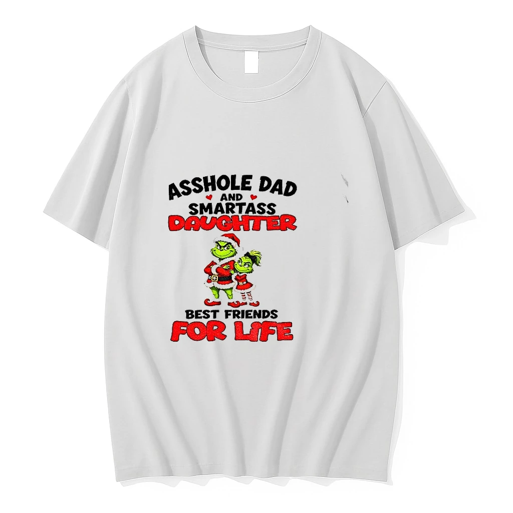Premium Grinch Family Asshole Dad And Smartass Daughter Best Friends For Life Tshirts