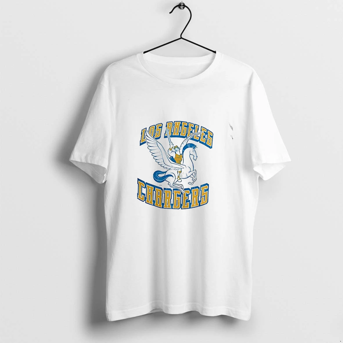 Premium Hercules And Pegasus Los Angeles Chargers Disney Champion Nfl Tshirts