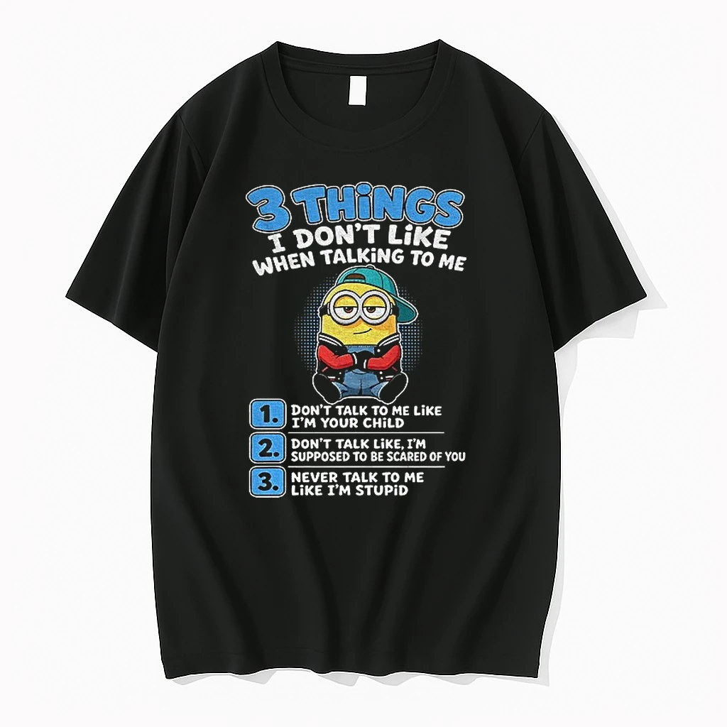 Premium Minion 3 Things I Dont Like When Talking To Me Dont Talk To Me Tshirts