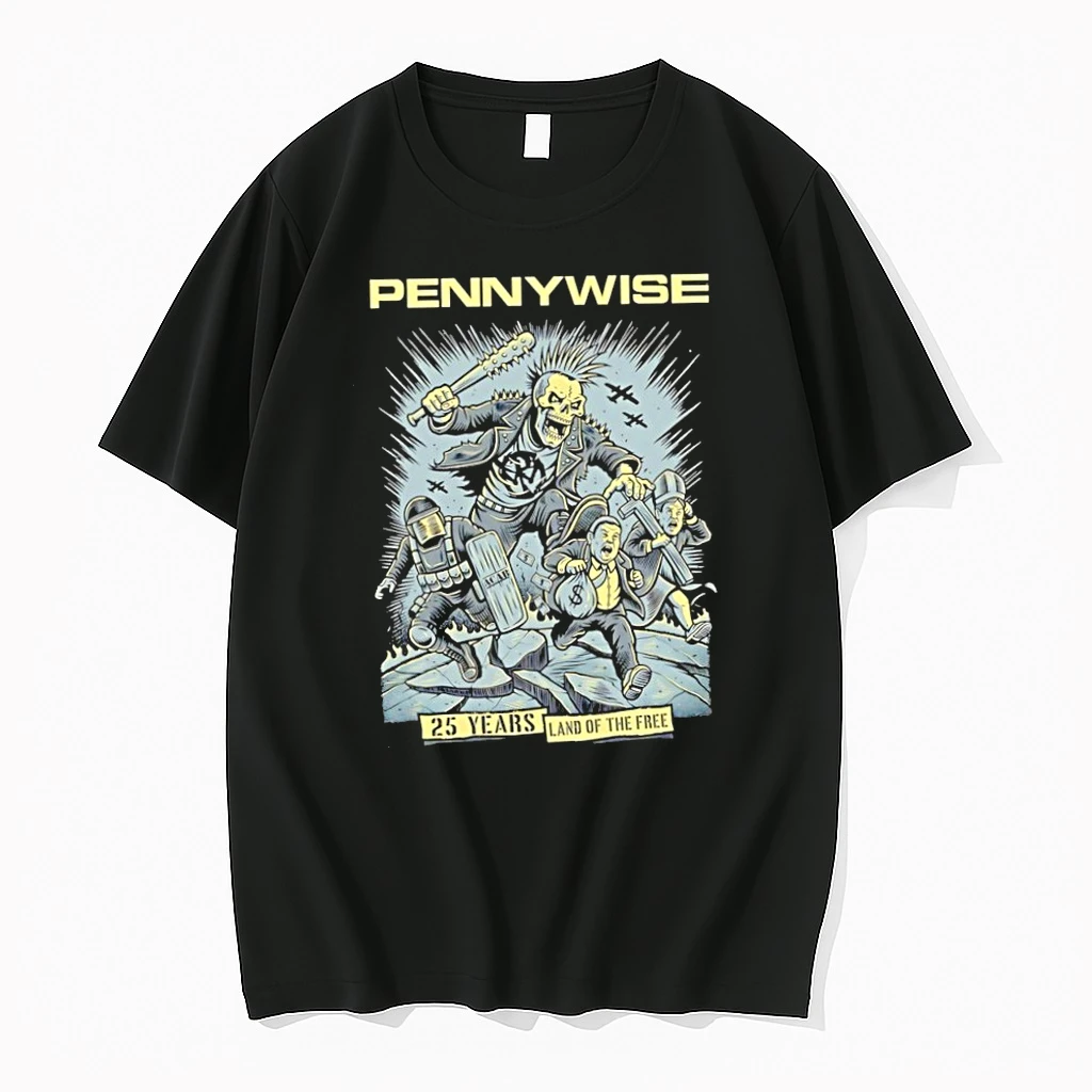 Premium Pennywise 25 Years Land Of The Free Punk Rock Tshirts