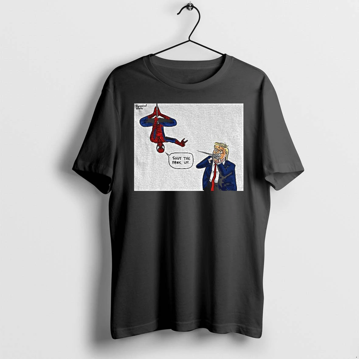 Premium Spider Man Silences Donald Trump Shut The Fk Up Tshirts