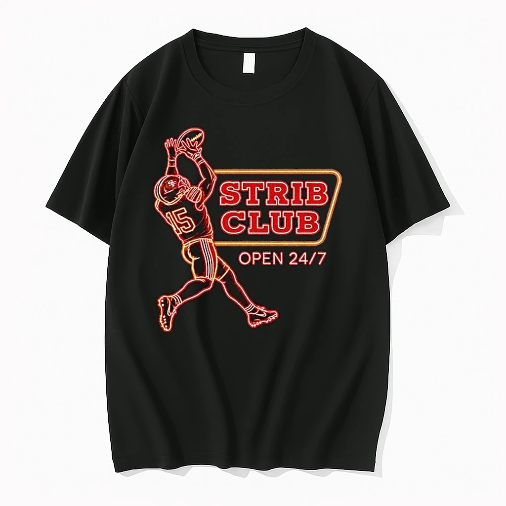 Premium Strib Club Neon Niners 49ers Football Tshirts