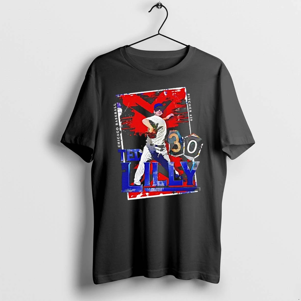 Premium Ted Lilly 30 Chicago Cubs Baseball Trading Card Tshirts