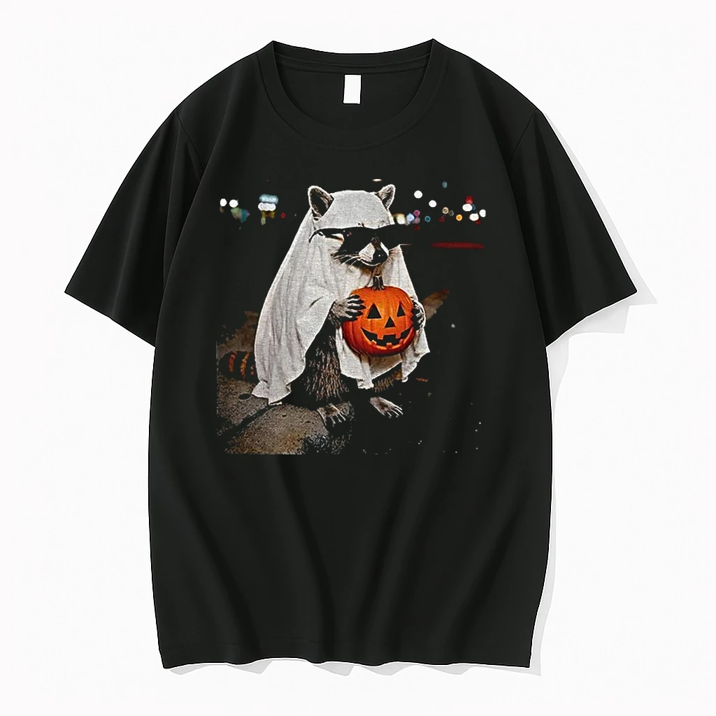 Raccoon Ghost Halloween Funny Trick Or Treat Spooky Season Tshirts Sweater Hoodie