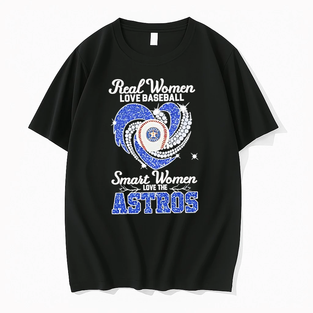 Real Women Love Baseball Smart Women Love The Houston Astros Tshirts Sweater Hoodie