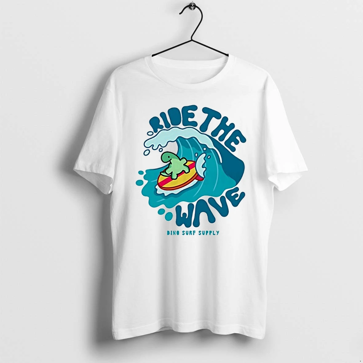 Ride The Wave Dino Surf Supply Dinosaur Tshirts Sweater Hoodie