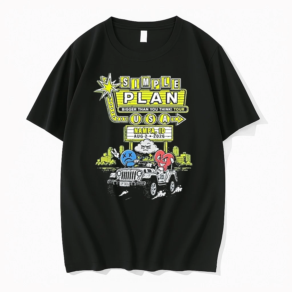 Simple Plan Nampa Id Event Tee At Ford Idaho Center Amphitheater On August 2 2026 Tshirts Sweater Hoodie