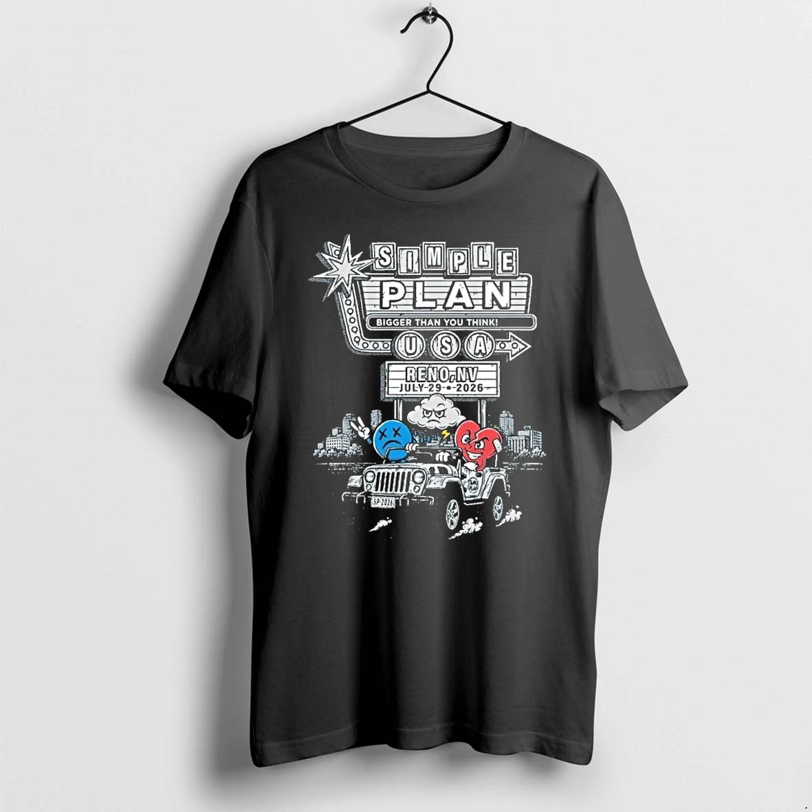 Simple Plan Reno Nv Event Tee At Grand Theatre At Grand Sierra Resort And Casino July 29 2026 Tshirts Sweater Hoodi