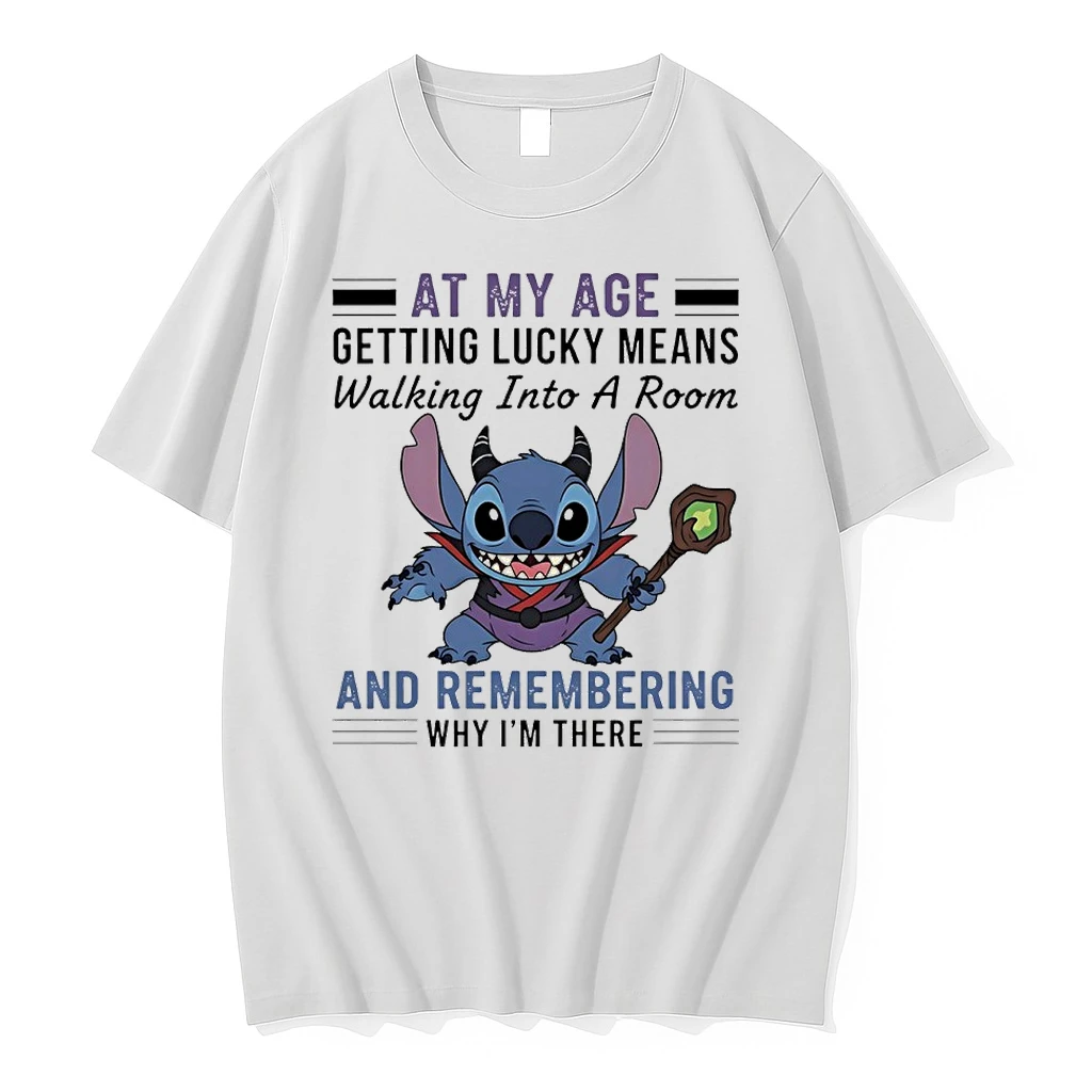 Stitch Wizard At My Age Getting Lucky Means Walking Into A Room And Remembering Why I Am There Tshirts Sweater Hood
