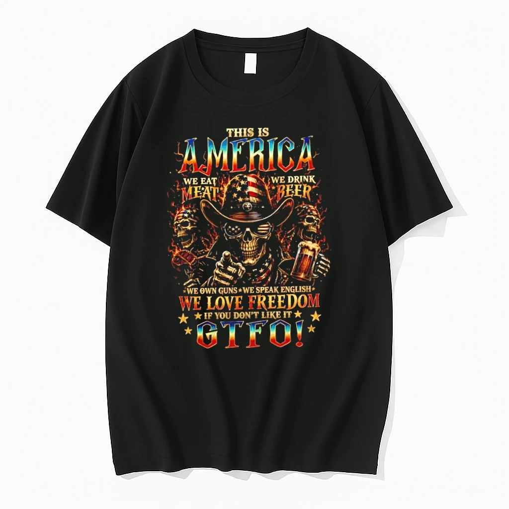 This Is America We Eat Meat We Drink Beer We Own Guns We Love Freedom Tshirts Sweater Hoodie