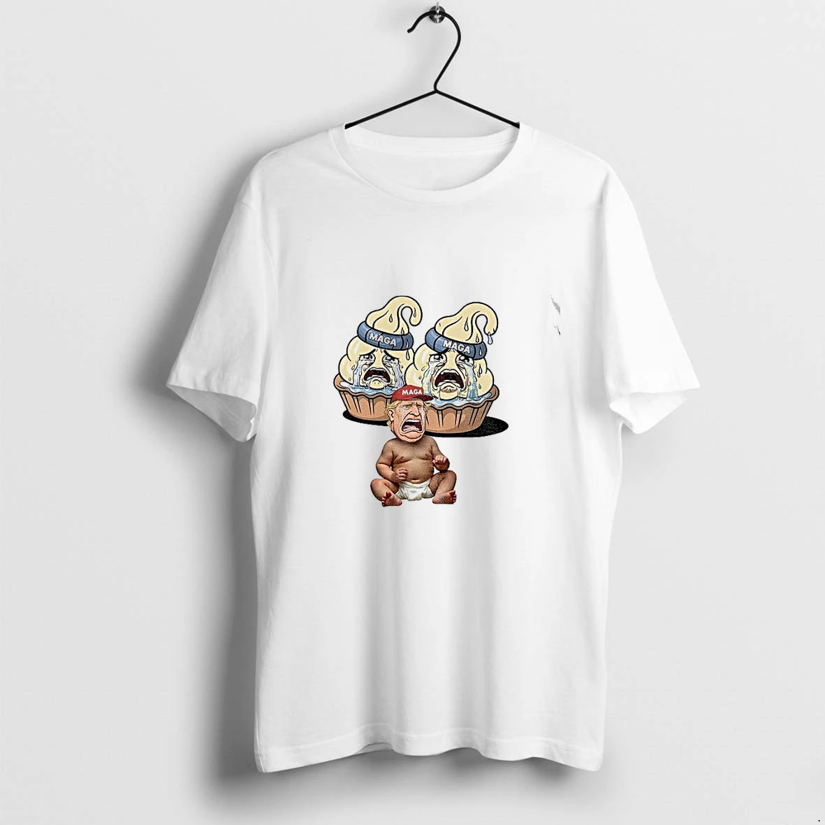 Trump Baby Maga Cupcake Crying Political Satire Cotton Tshirts Sweater Hoodie