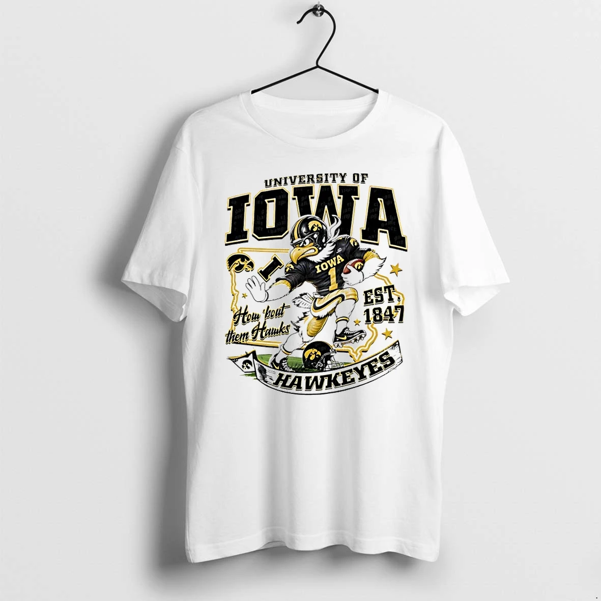 University Of Iowa Hawkeyes How Bout Them Hawks Est 1847 Tshirts Sweater Hoodie