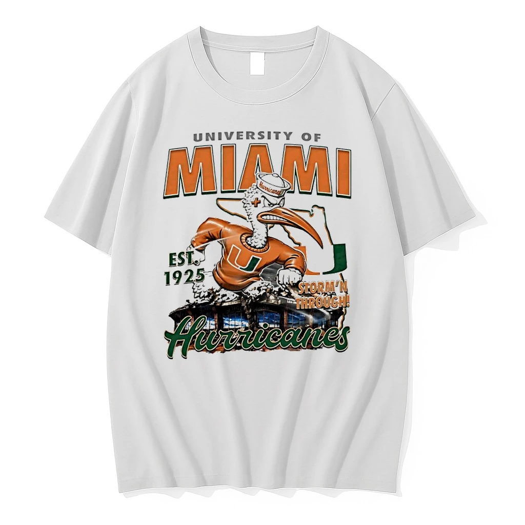 University Of Miami Hurricanes Est 1925 Storm N Through Mascot Tshirts Sweater Hoodie