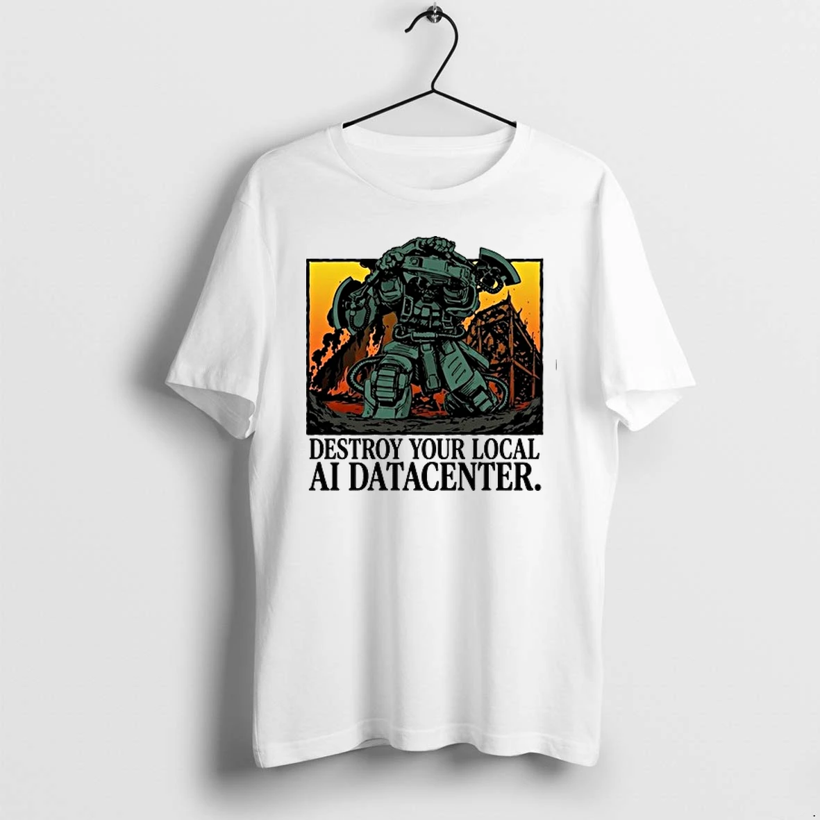 Cybernetic Mech Destroy Your Local Ai Datacenter 0 Tshirts Sweater Hoodie