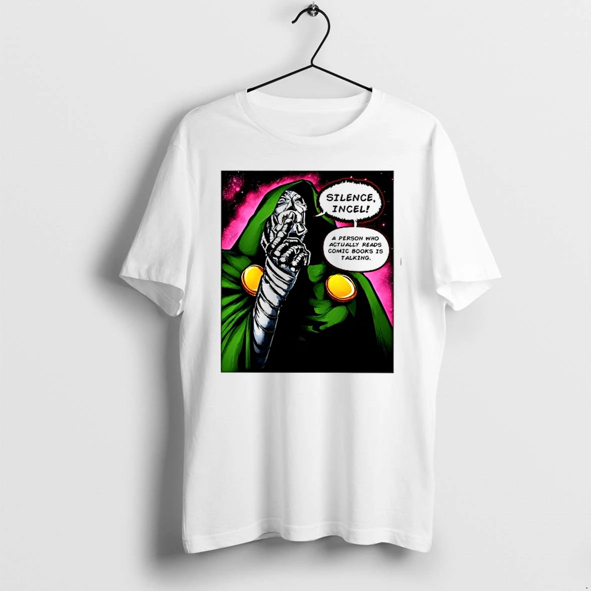 Doom Silence Incel A Person Who Actually Reads Comic Books Is Talking 0 Tshirts Sweater Hoodie