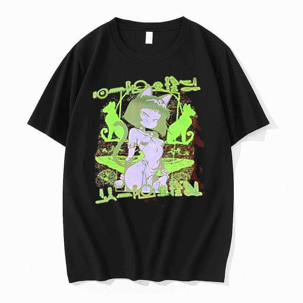 Kchw7zf6 Anime Cat Girl Egyptian Hieroglyphics Tshirts Sweater Hoodie