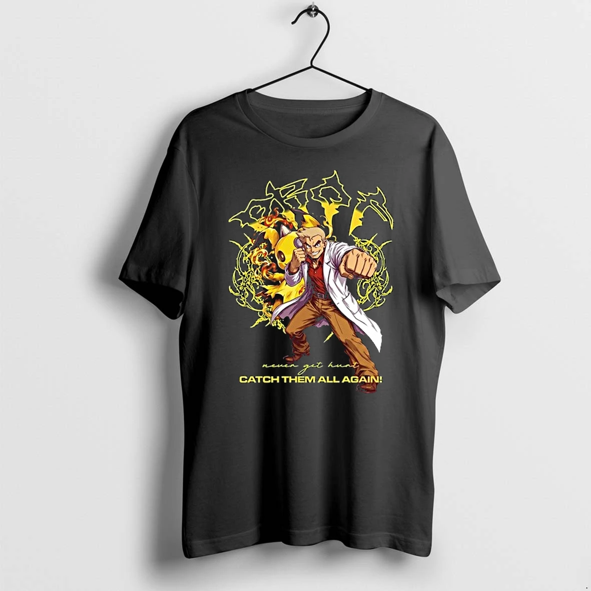 Professor Oak Mimikyu Never Get Hunt Catch Them All Again 0 Tshirts Sweater Hoodie