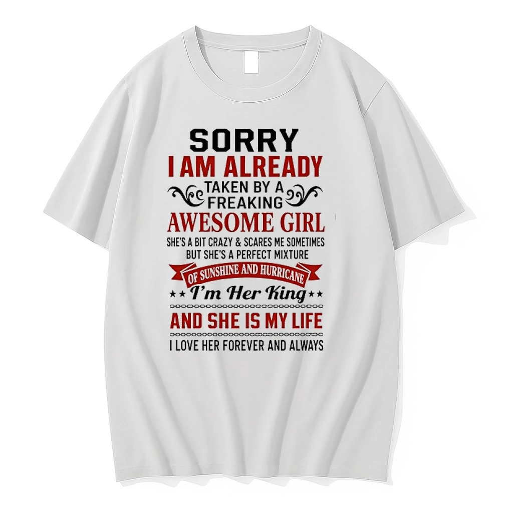 Sorry I Am Already Taken By A Freaking Awesome Girl Sunshine And Hurricane 0 Tshirts Sweater Hoodie