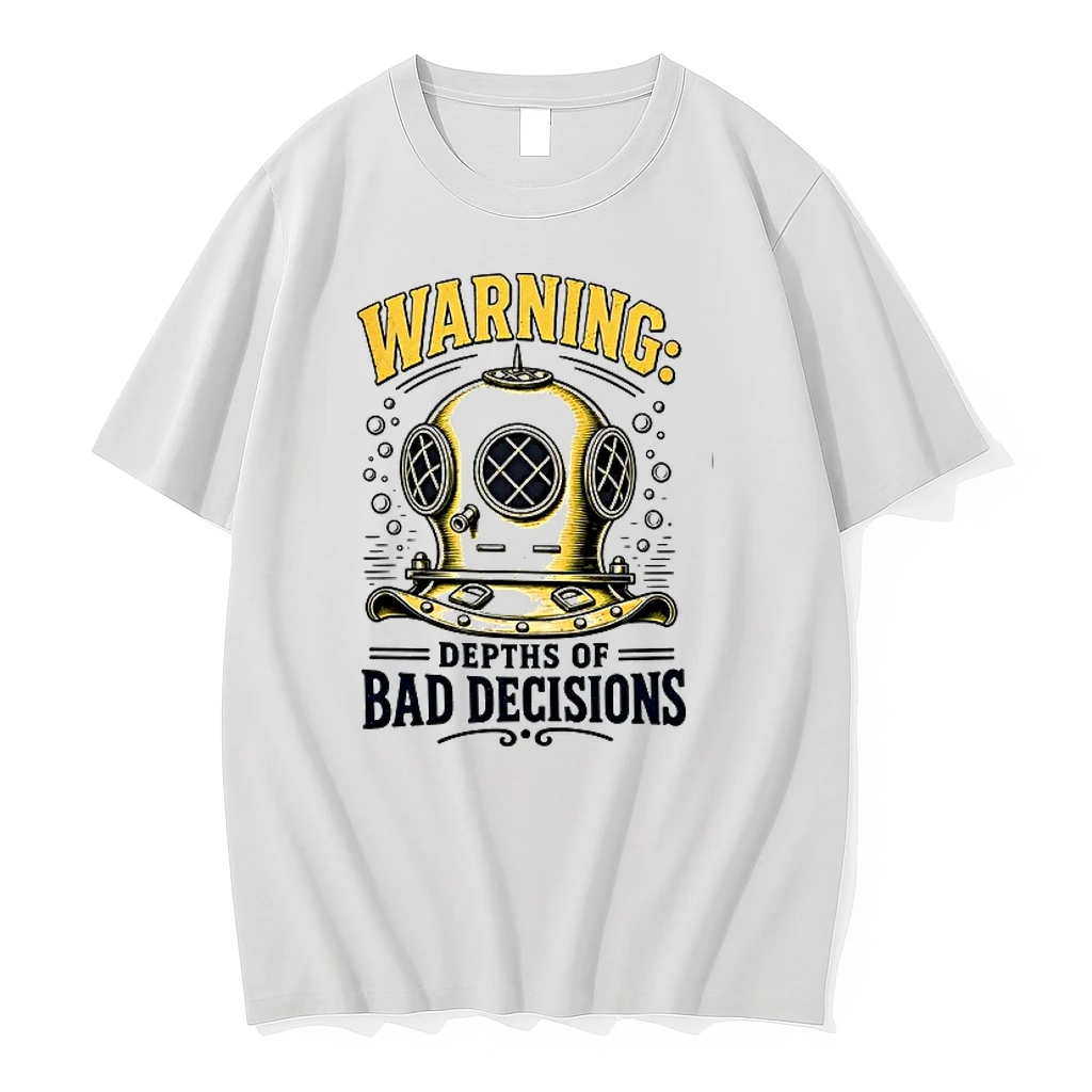 Warning Depths Of Bad Decisions Vintage Brass Deep Sea Diving Helmet 0 Tshirts Sweater Hoodie