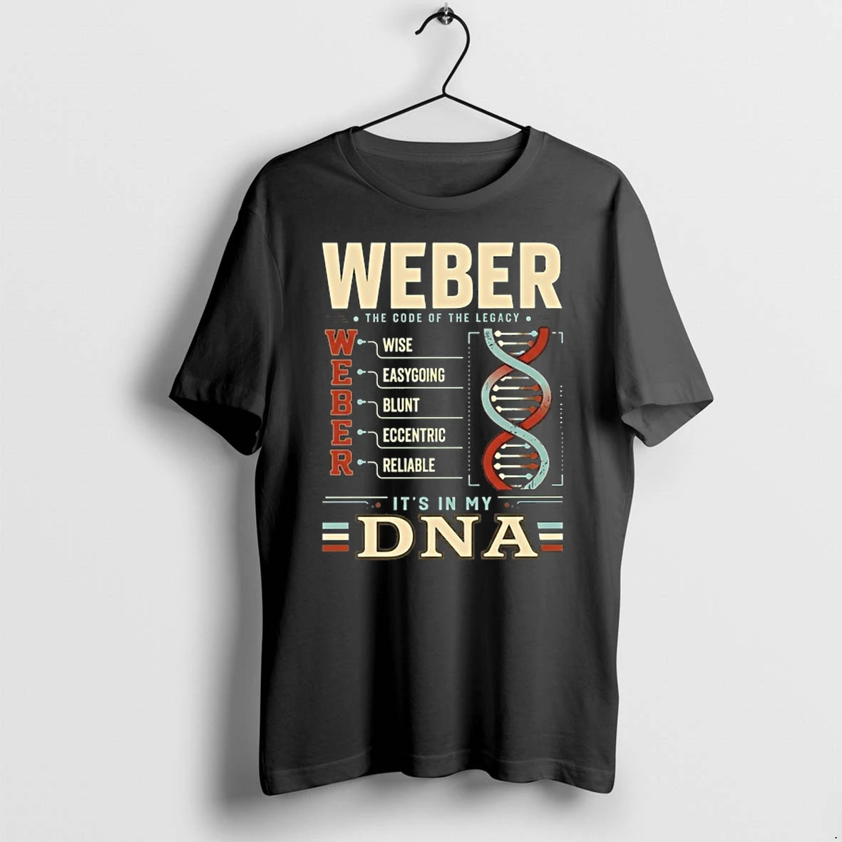 Weber The Code Of The Legacy Wise Easygoing Blunt Eccentric Reliable It Is In My Dna 0 Tshirts Sweater Hoodie