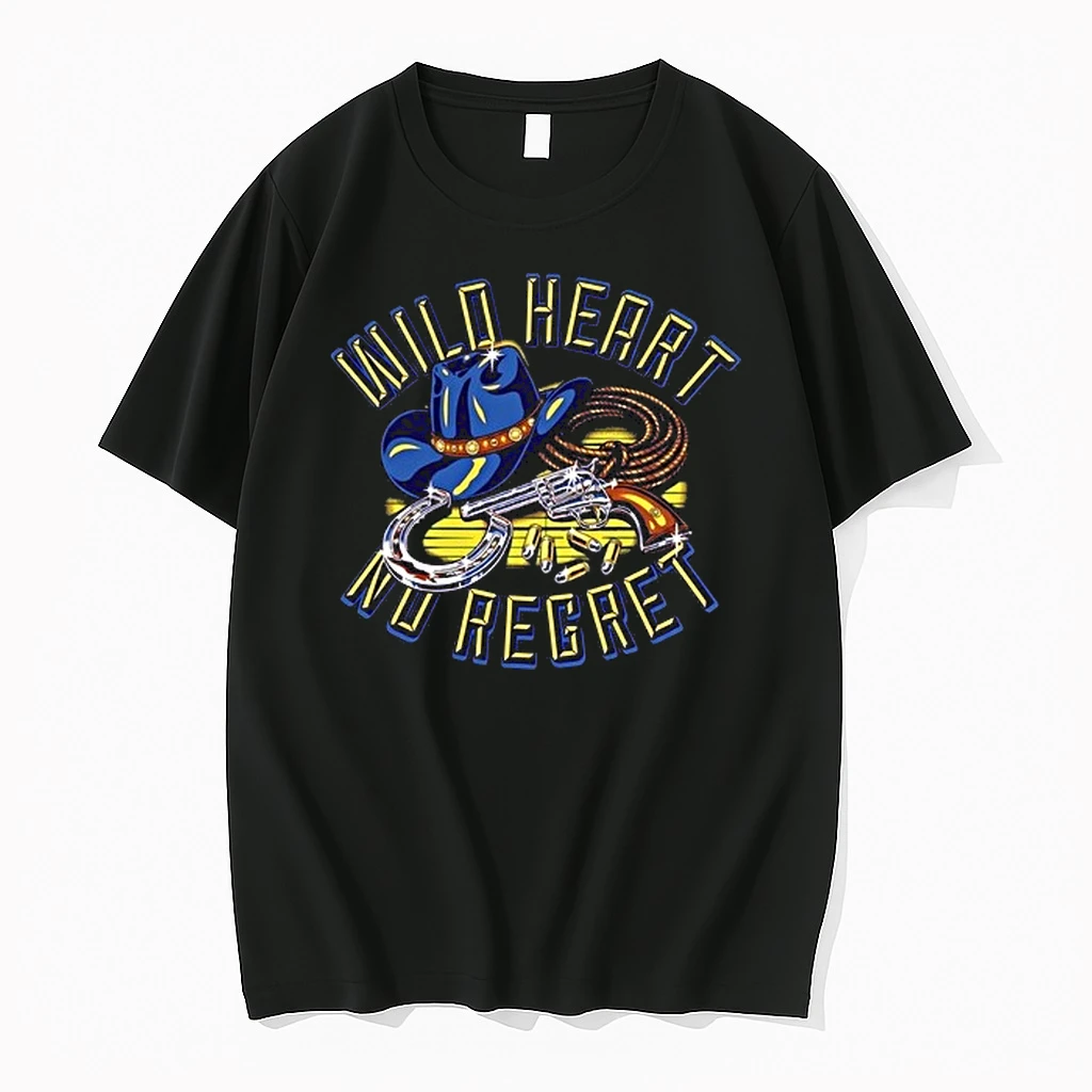 Wild Heart No Regret Cowboy Hat Revolver Horseshoe 0 Tshirts Sweater Hoodie