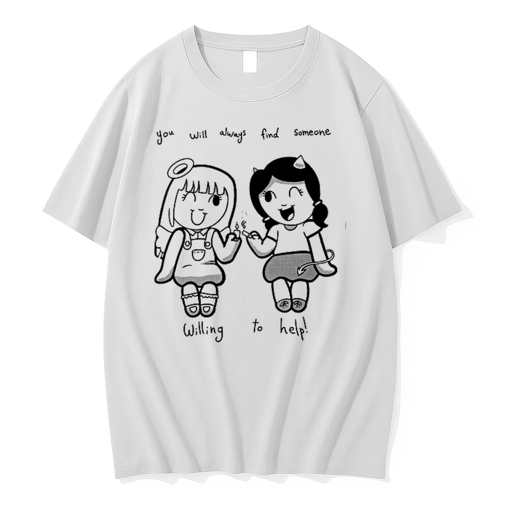 You Will Always Find Someone Willing To Help Devil And Angel Caricatures 0 Tshirts Sweater Hoodie