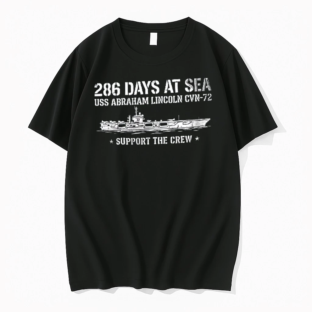 Officials 286 Days At Sea Uss Abraham Lincoln Cvn 72 Support The Crew Youth T Shirt Sweater Hoodie