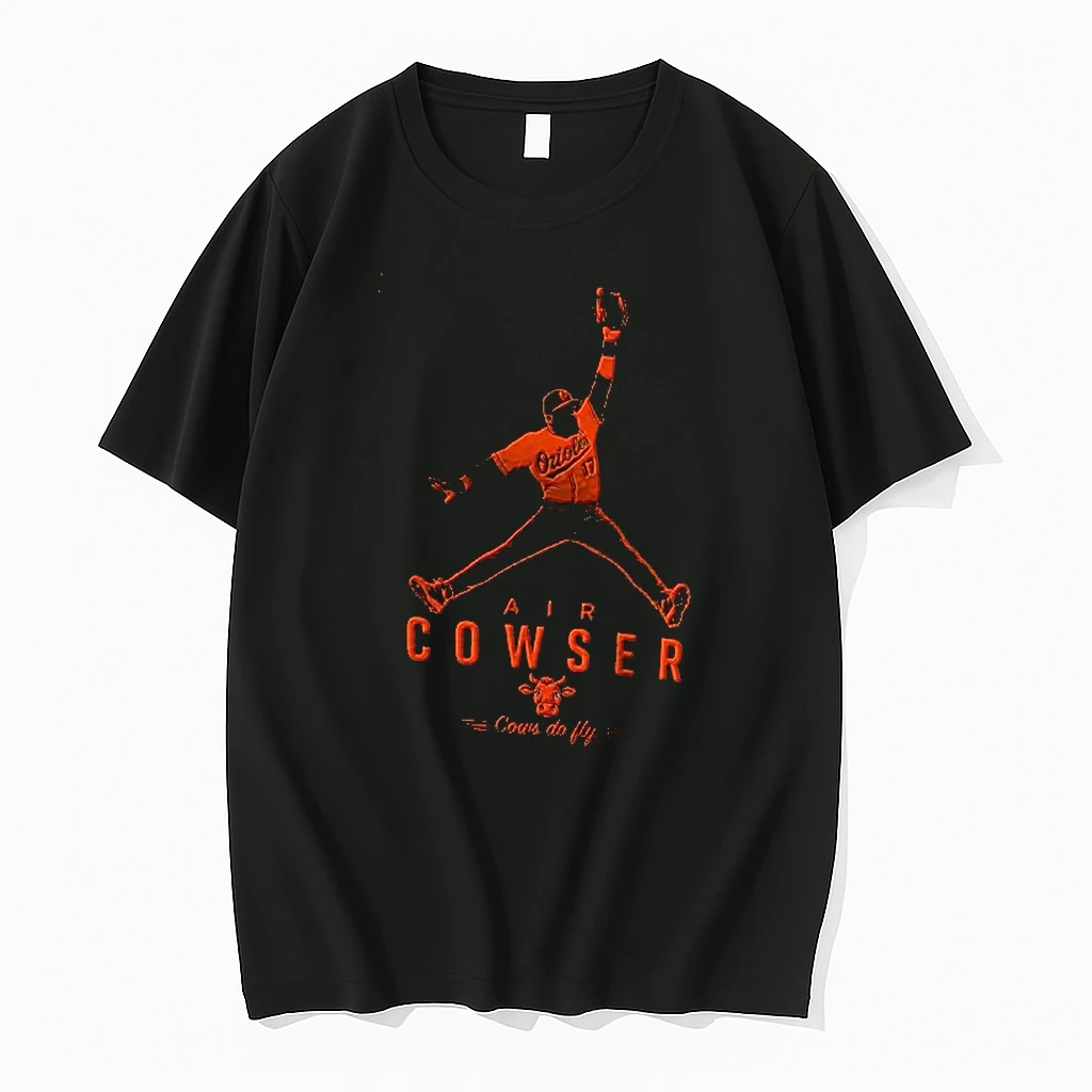 Officials Baltimore Orioles Mlb Colton Cowser Air Cows Do Fly Player Jumping Catch Silhouette Women T Shirt Sweater Hoodie
