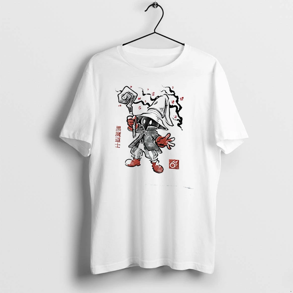 Officials Final Fantasy Vivi Ornitier Japanese Ink Style Holding Staff T Shirt Sweater Hoodie