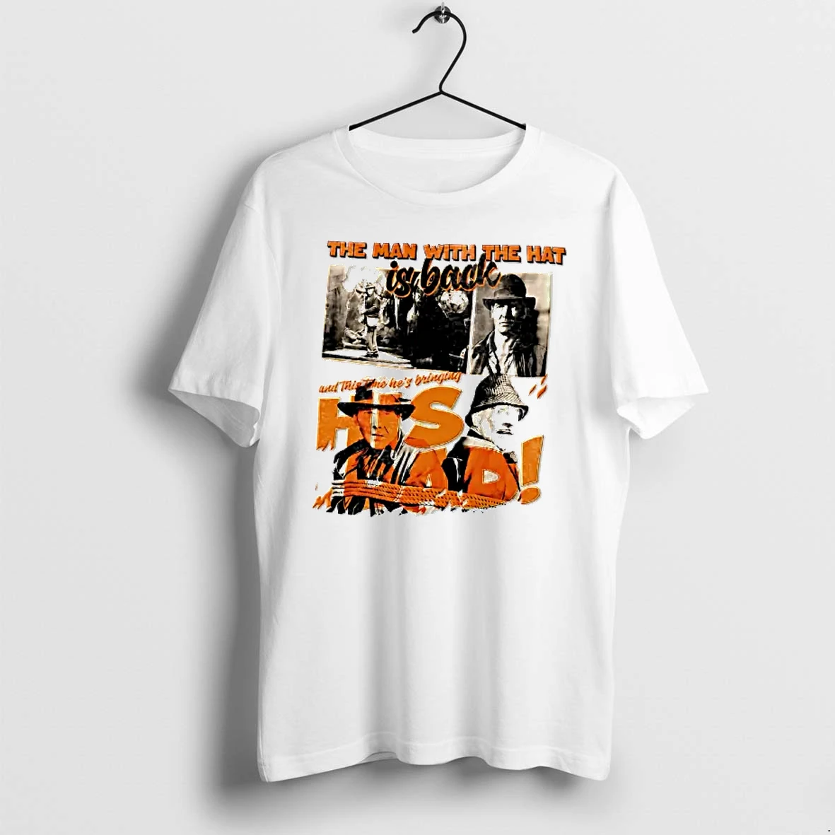 Officials Harrison Ford Sean Connery The Man With Hat Is Back Bringing His Dad Tied In Orange Rope T Shirt Sweater Hoodie
