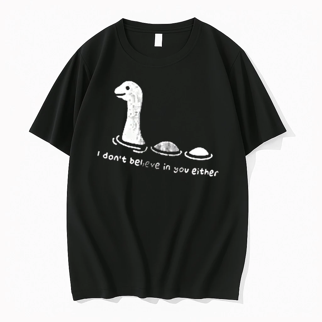 Officials I Dont Believe In You Either Cartoon Loch Ness Monster Water Men T Shirt Sweater Hoodie