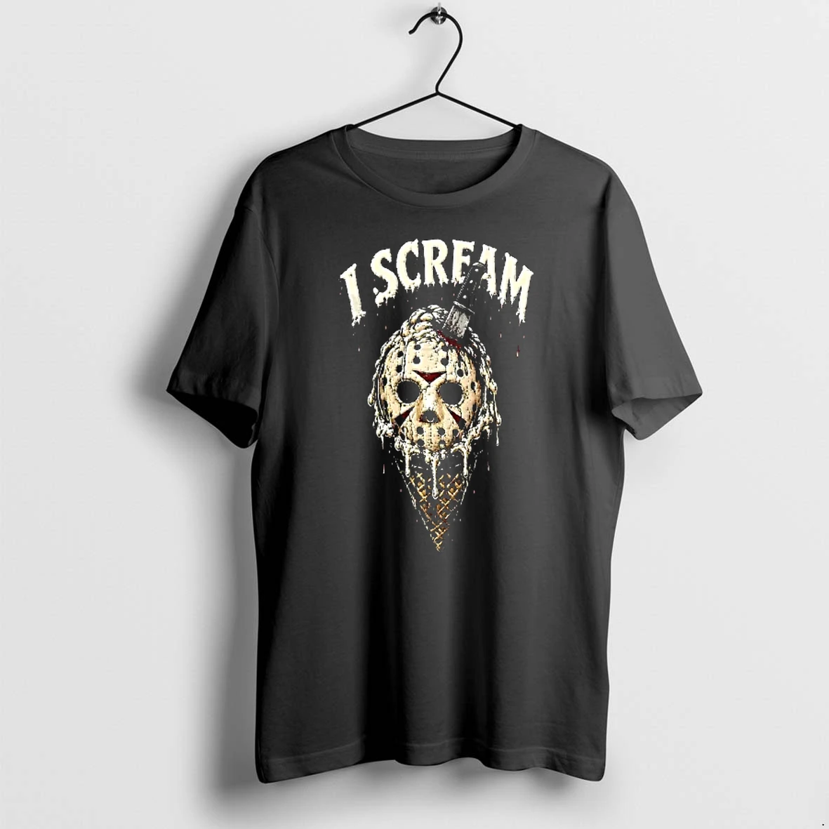 Officials Jason Voorhees Friday The 13th I Scream Ice Cream Cone Horror Movie Fan T Shirt Sweater Hoodie