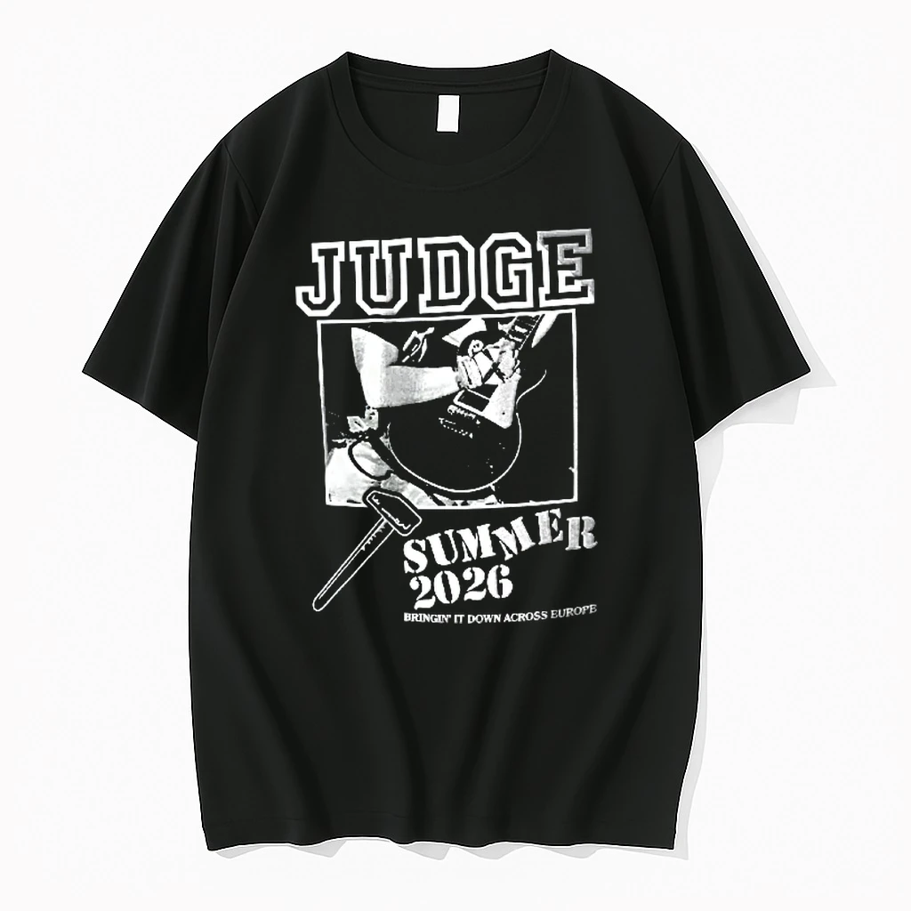 Officials Judge Summer 2026 Bringin It Down Across Europe Guitar Player Photo Gavel Line Art Youth T Shirt Sweater Hoodie