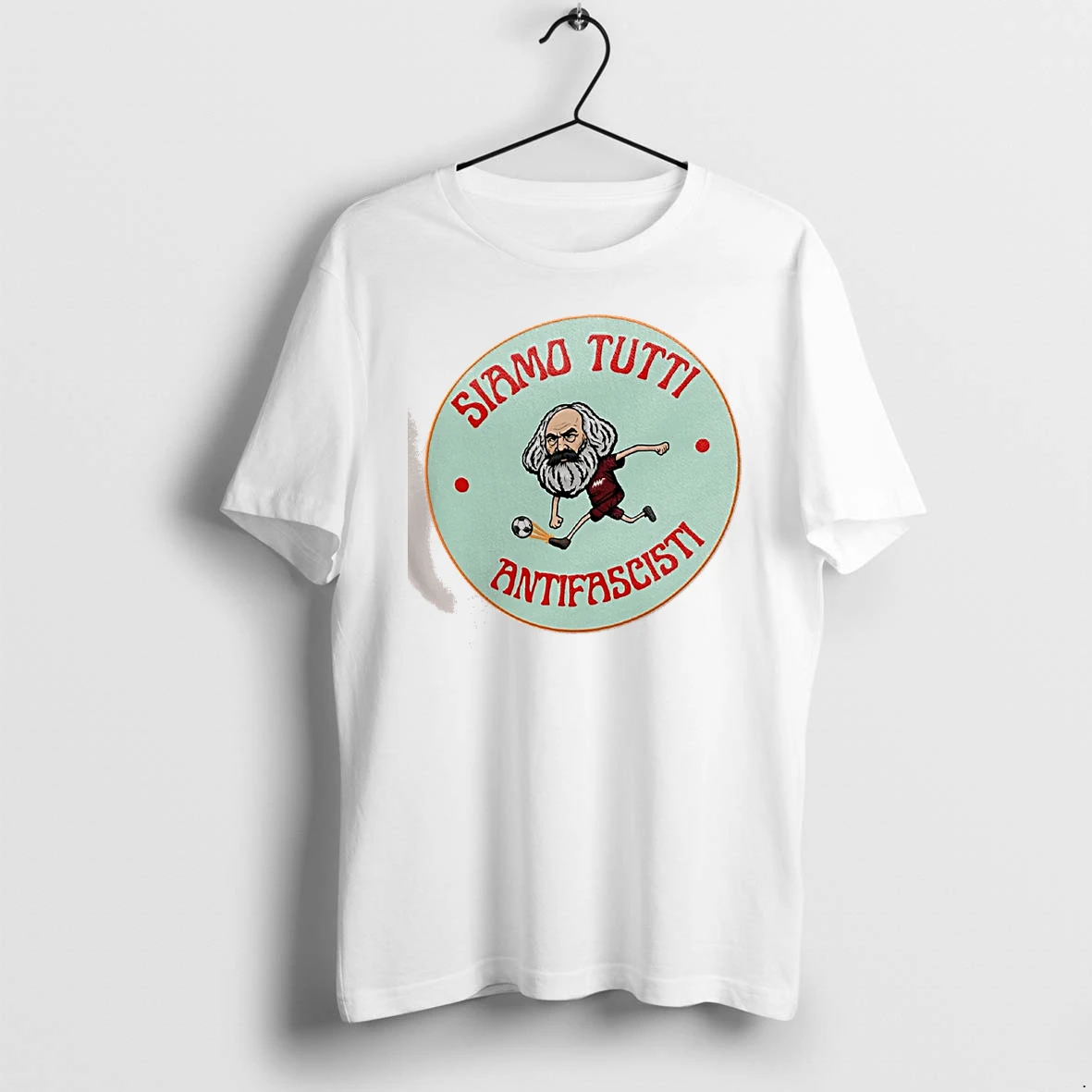 Officials Karl Marx Siamo Tutti Antifascisti Cartoon T Shirt Sweater Hoodie