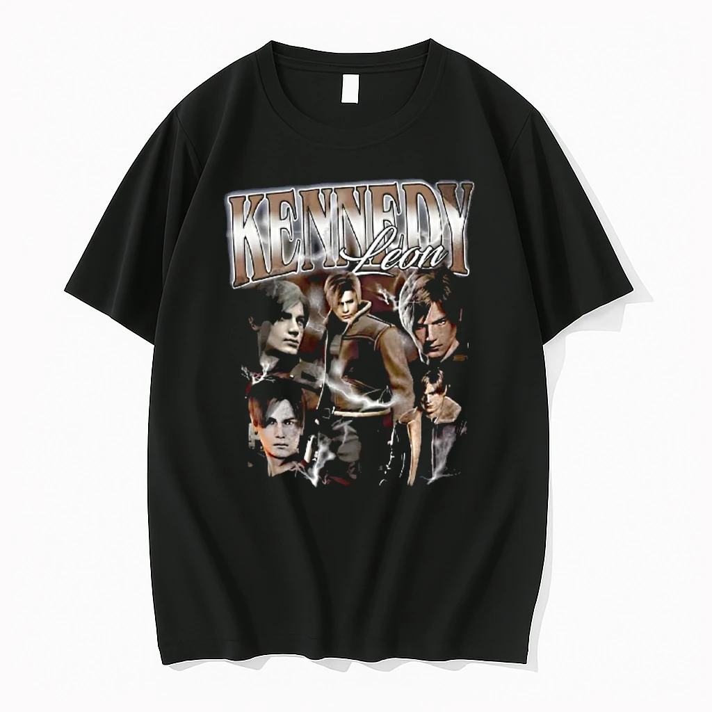Officials Kennedy Leon Character Portraits Lightning Smoke Retro Bootleg Youth T Shirt Sweater Hoodie